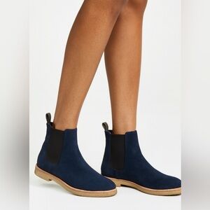 Band of Gypsies Women's Navy Suede Chelsea Boots.   Size-10